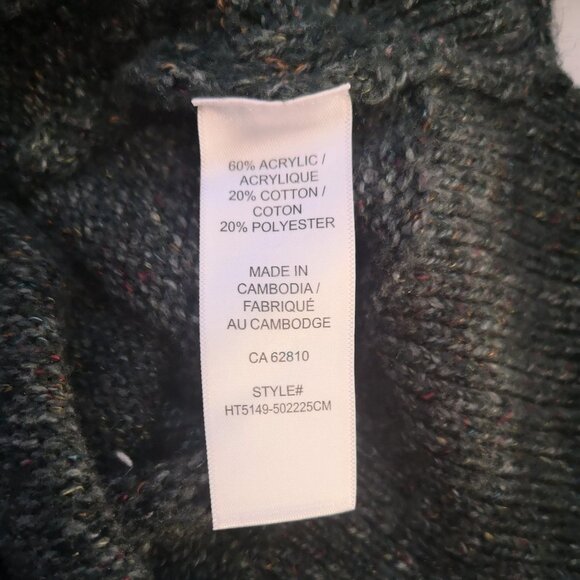 2/$30.00 - Ricki's Ladies Dark Green Cowl Neck Sweater/Tunic - Picture 4 of 10